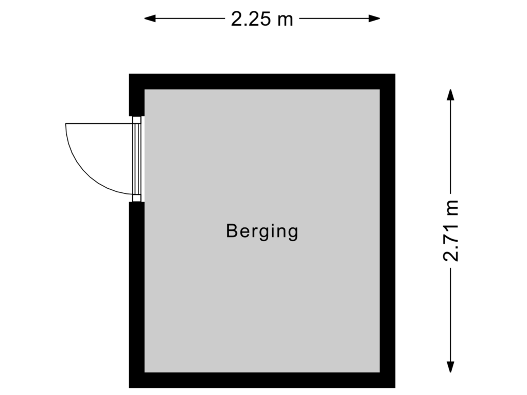 Bekijk plattegrond van Berging van Perebomenweg 7