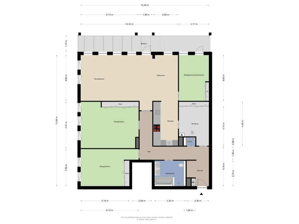 View floorplan of Appartement of Christofoor 312