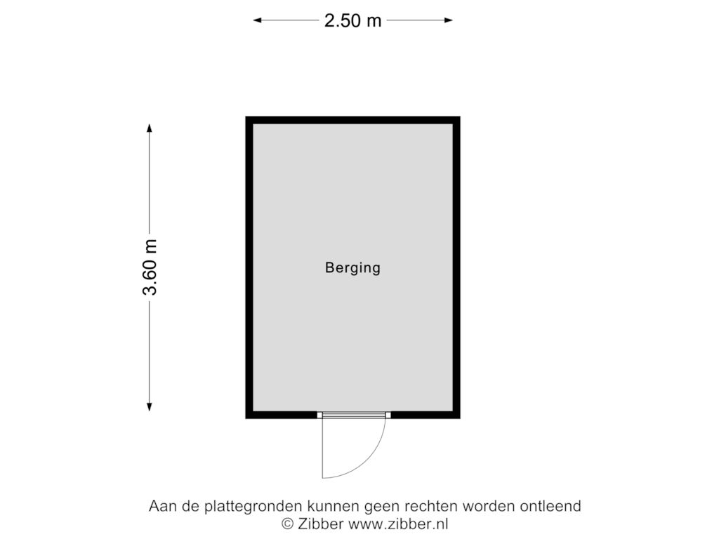 View floorplan of Berging of Christofoor 312