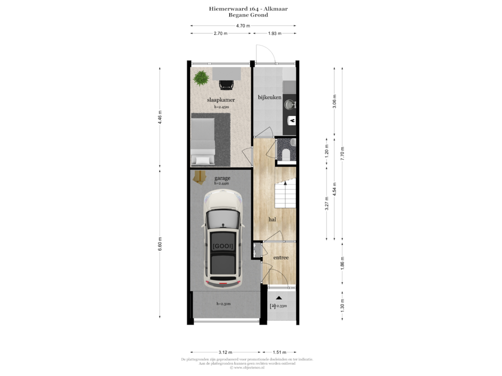 View floorplan of BEGANE GROND of Hiemerwaard 164