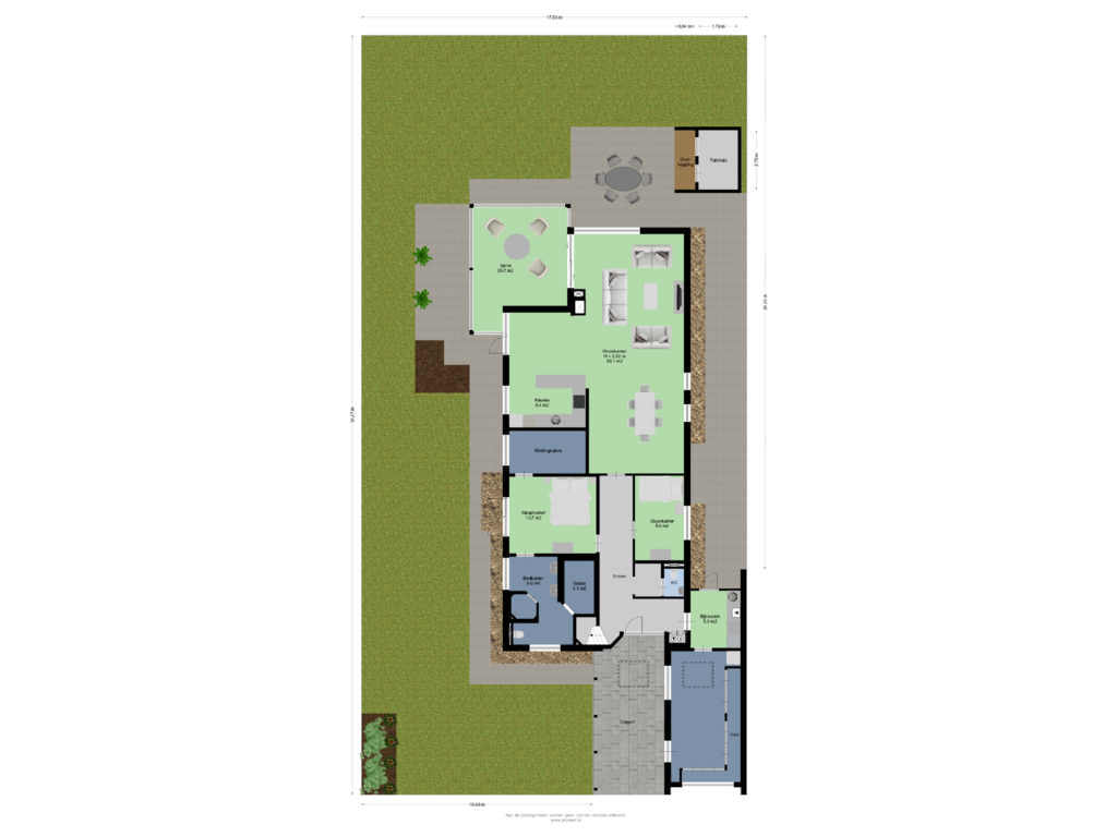 Bekijk plattegrond van Begane Grond Met Tuin van Simon Vestdijkstraat 2