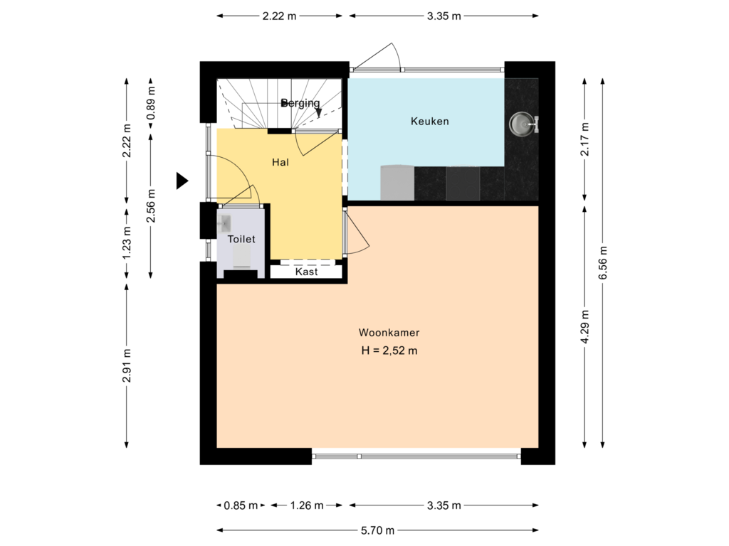 Bekijk plattegrond van Begane grond van Kennedylaan 24