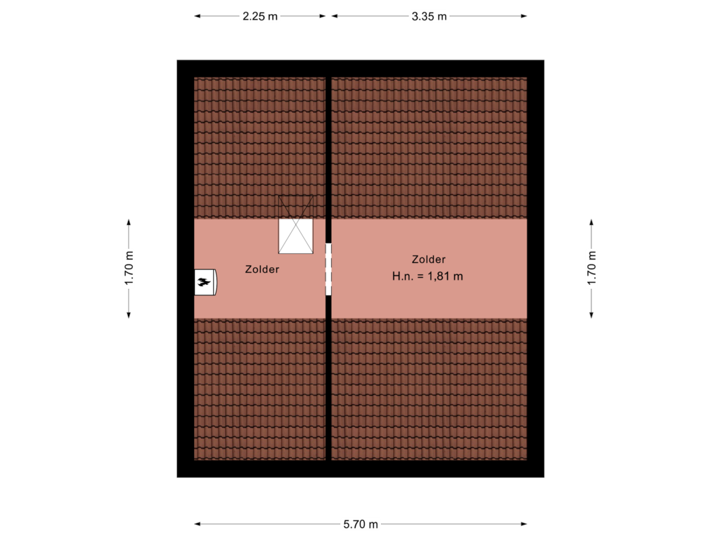 Bekijk plattegrond van Zolder van Kennedylaan 24