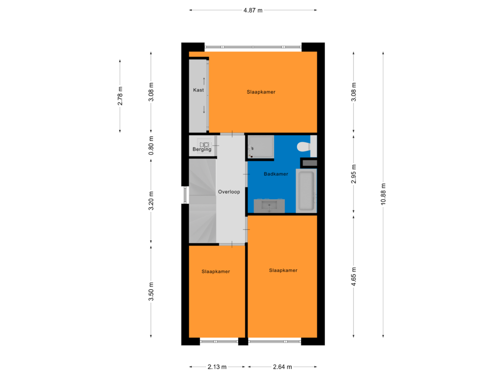 View floorplan of Eerste Verdieping of Norbertijnenpad 11