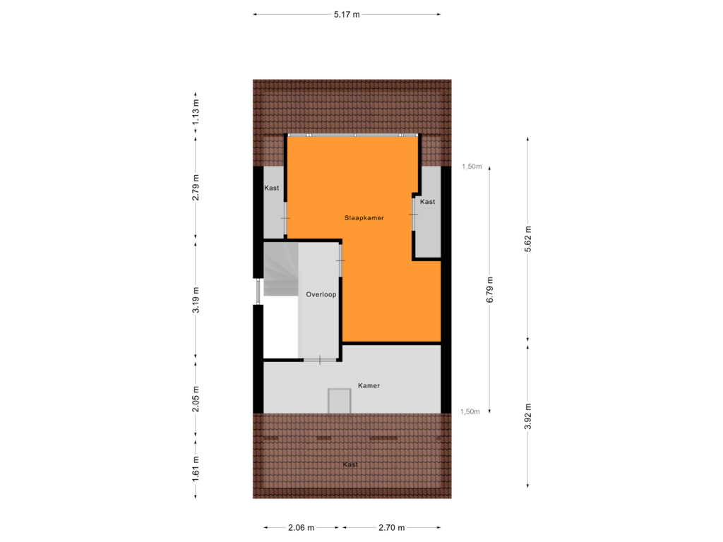 View floorplan of Tweede verdieping of Norbertijnenpad 11