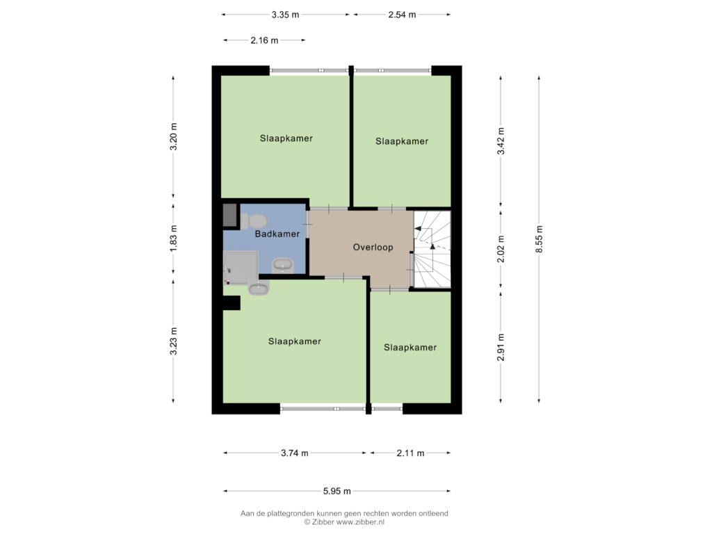 Bekijk plattegrond van Eerste Verdieping van Beukenhof 63