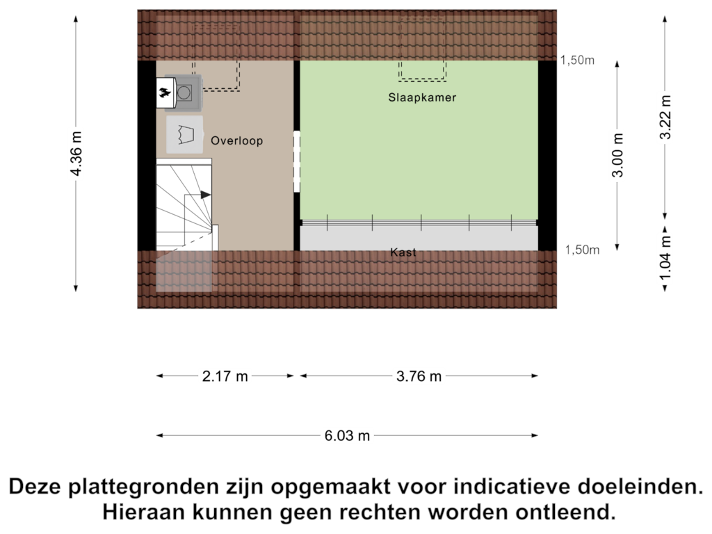 View floorplan of Tweede Verdieping of Standerdmolen 99