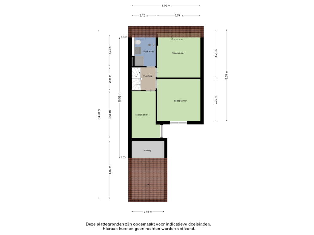 View floorplan of Eerste Verdieping of Standerdmolen 99