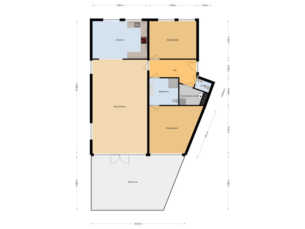 View floorplan of Appartement of Beukenpad 20