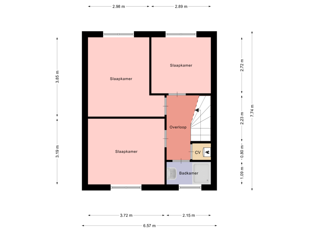 Bekijk plattegrond van Floor 1 van Rembrandtstraat 4