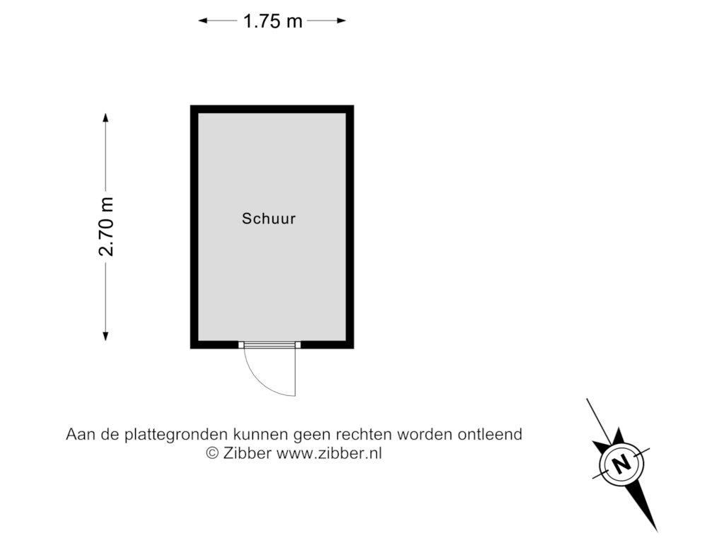 Bekijk plattegrond van Berging van Prins Hendrikstraat 25-A