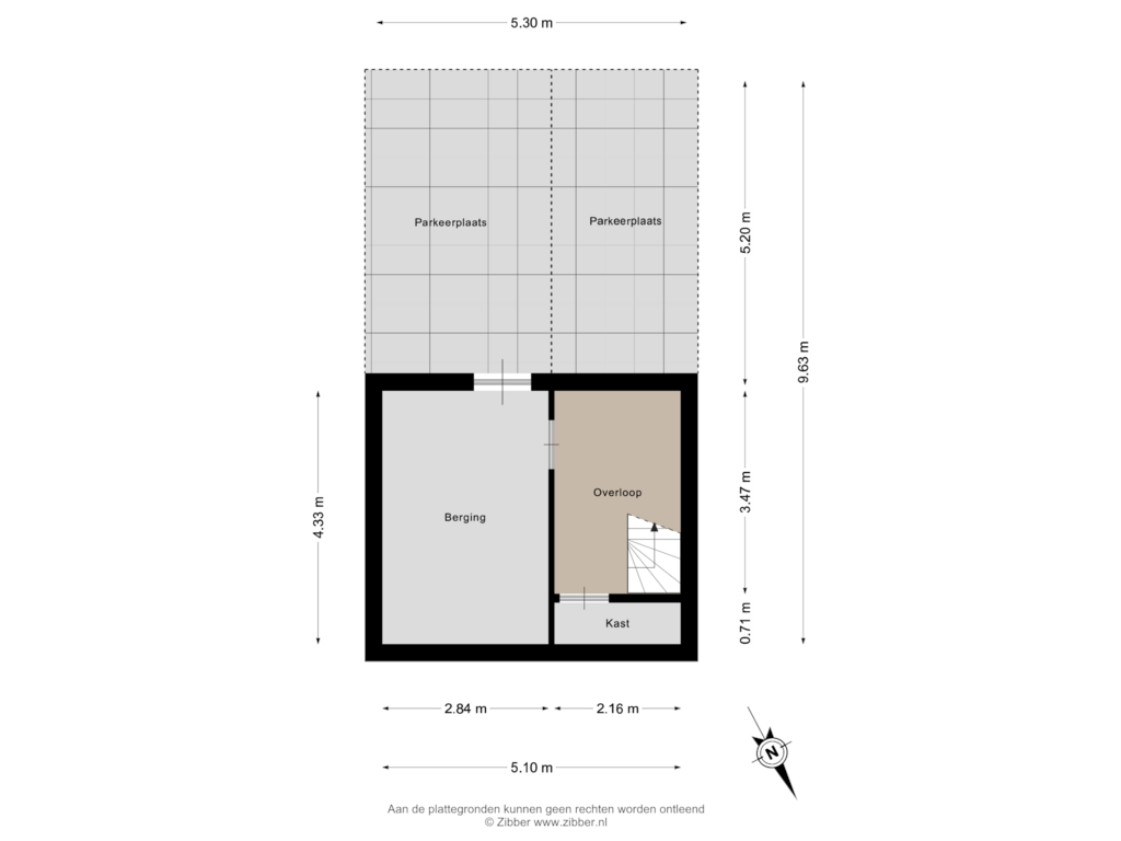 Bekijk plattegrond van Kelder van Prins Hendrikstraat 25-A