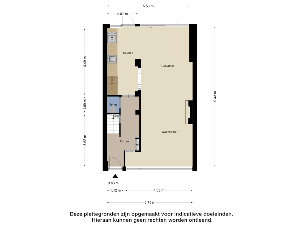 Bekijk plattegrond van Begane Grond van Van Eedenstraat 27