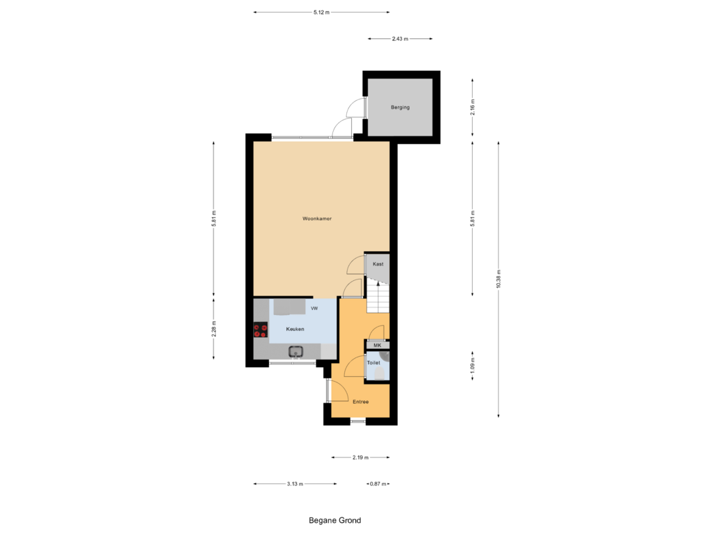 Bekijk plattegrond van Begane Grond van van Linschotenstraat 85