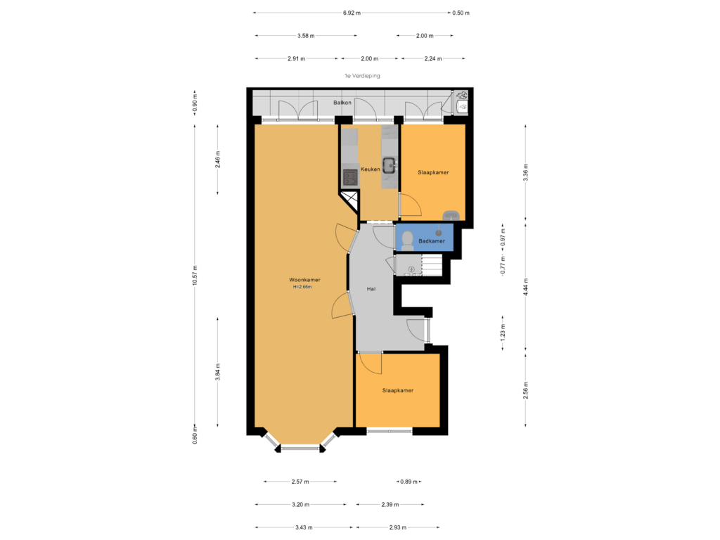 View floorplan of 1e Verdieping of Perenstraat 149