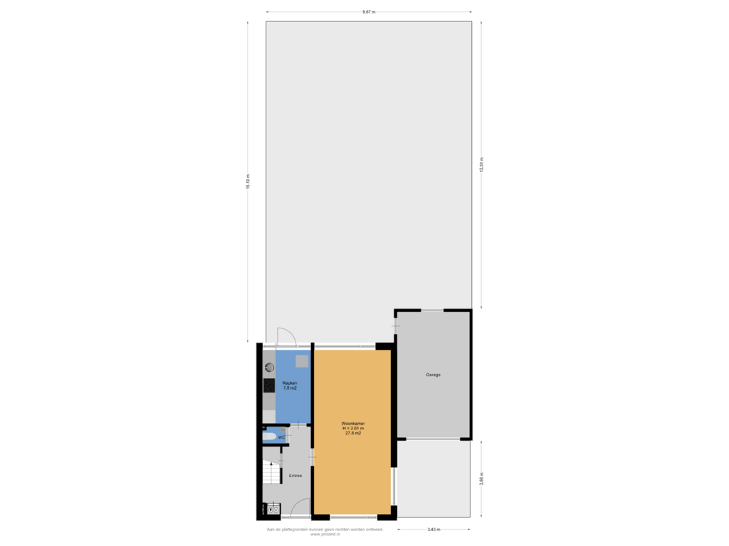 Bekijk plattegrond van Begane Grond Met Tuin van Magnesiumlaan 41