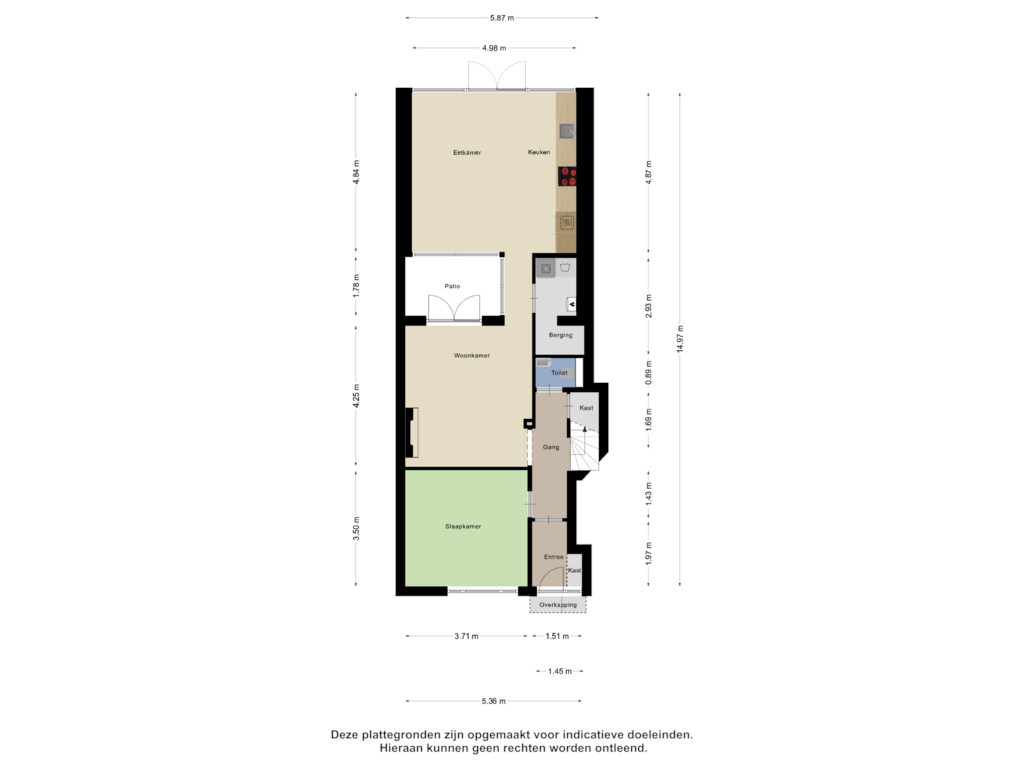 Bekijk plattegrond van Begane Grond van Middenweg 84