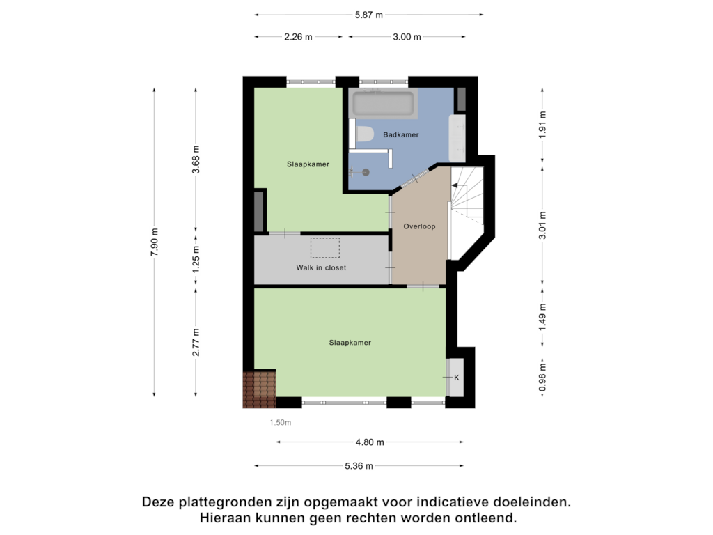 Bekijk plattegrond van Eerste Verdieping van Middenweg 84