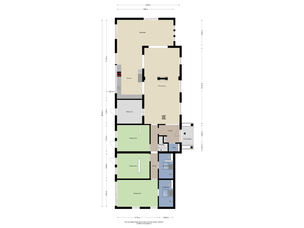 Bekijk plattegrond van Begane grond van Rijkebuurtweg 2