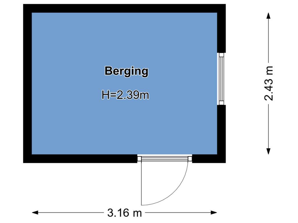 View floorplan of Floor 3 of C. Evertsenstraat 43