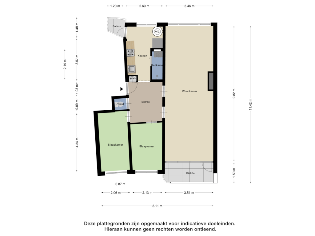 Bekijk plattegrond van Appartement van Rotterdamsedijk 205-C