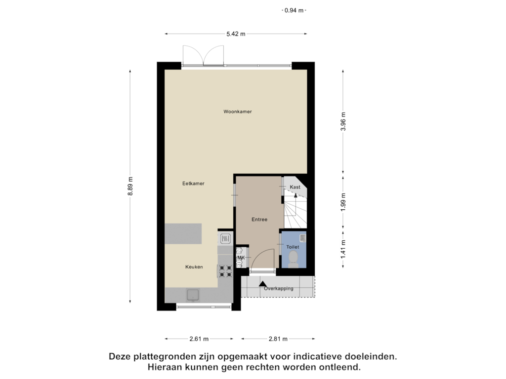 Bekijk plattegrond van Begane grond van Giethuiserf 13-C