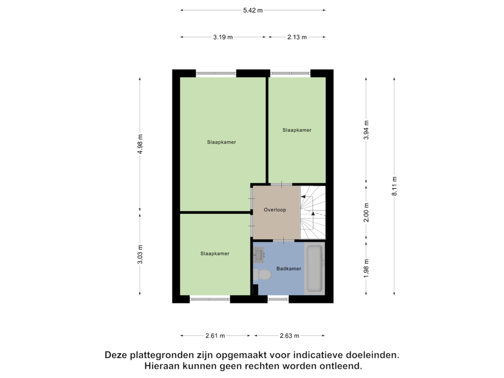 Bekijk plattegrond van Eerste Verdieping van Giethuiserf 13-C