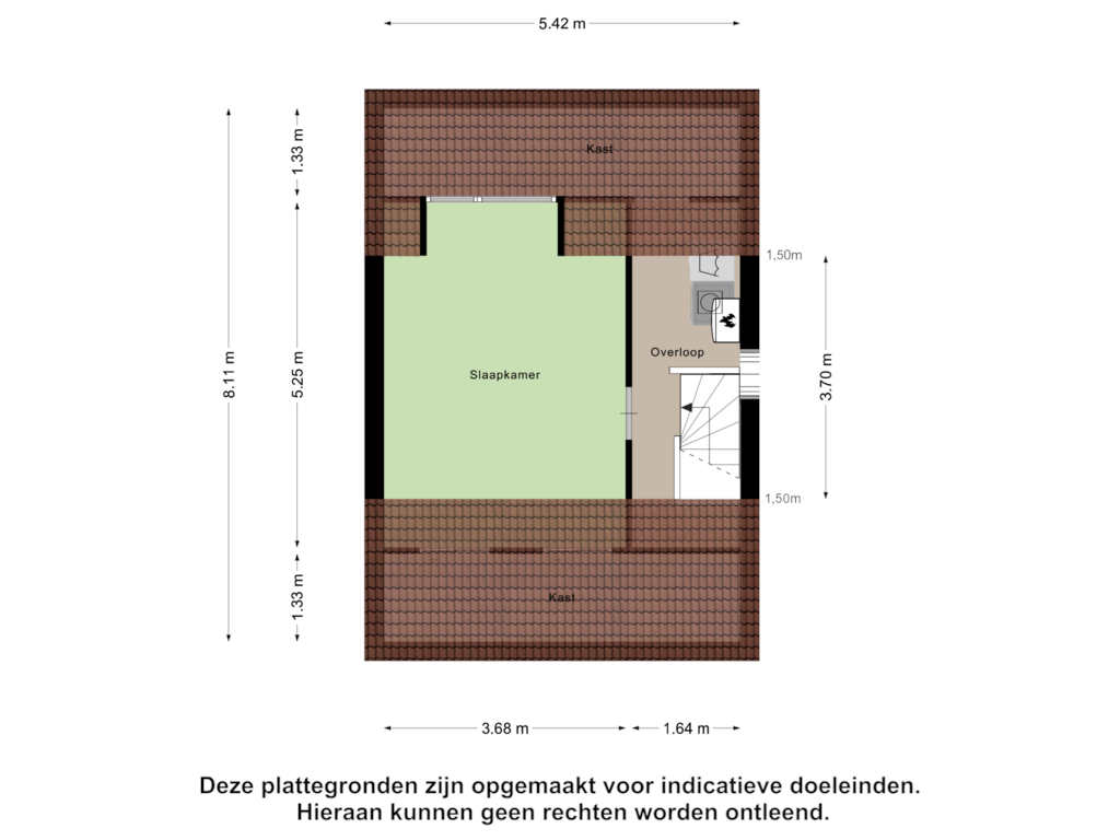 Bekijk plattegrond van Tweede Verdieping van Giethuiserf 13-C