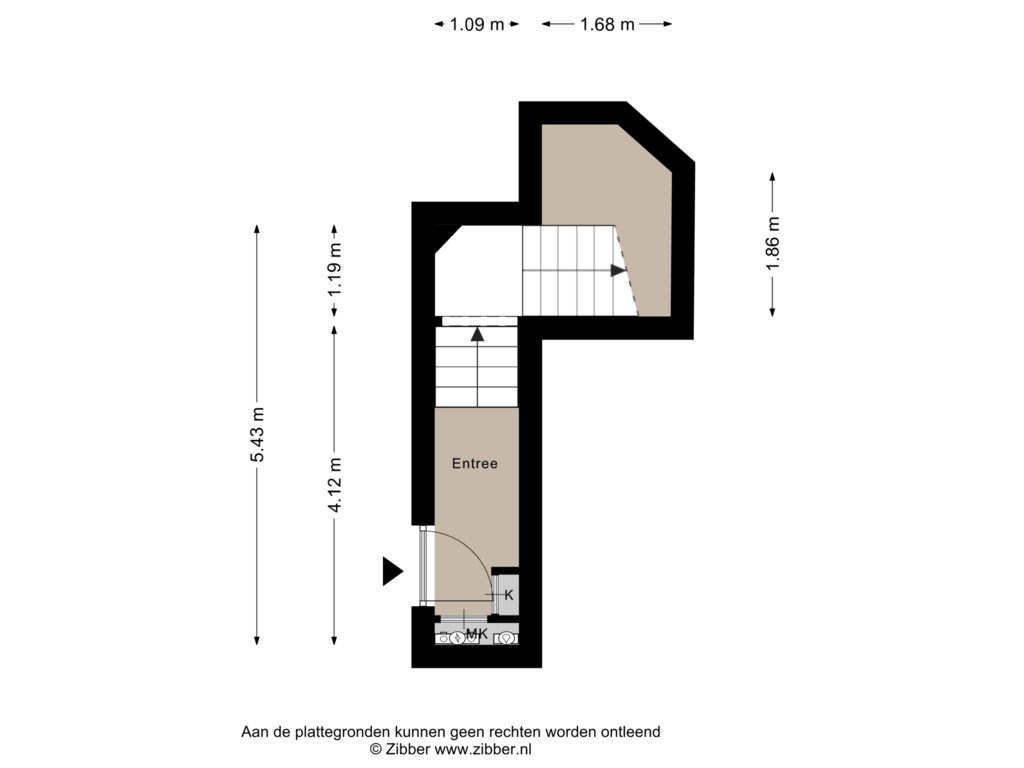 Bekijk plattegrond van Begane grond van Parkstraat 6-A