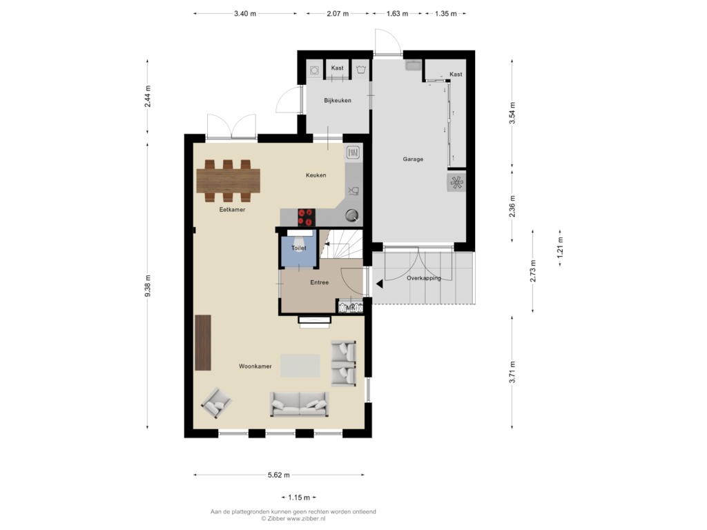 Bekijk plattegrond van Begane grond van Vuurdoornstraat 126