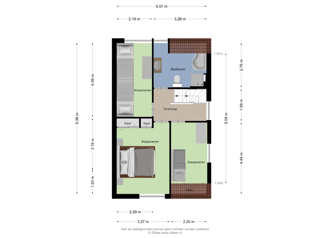 Bekijk plattegrond van Eerste verdieping van Vuurdoornstraat 126