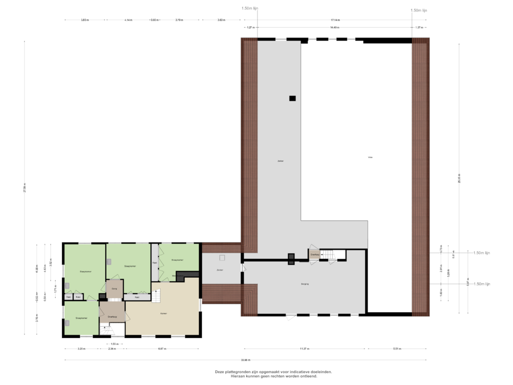 View floorplan of Eerste Verdieping of Valkseweg 33