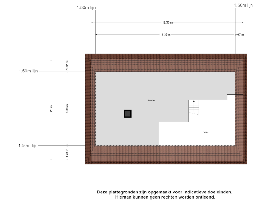 View floorplan of Zolder of Valkseweg 33