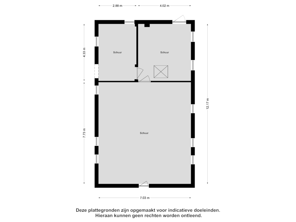 View floorplan of Schuur of Valkseweg 33