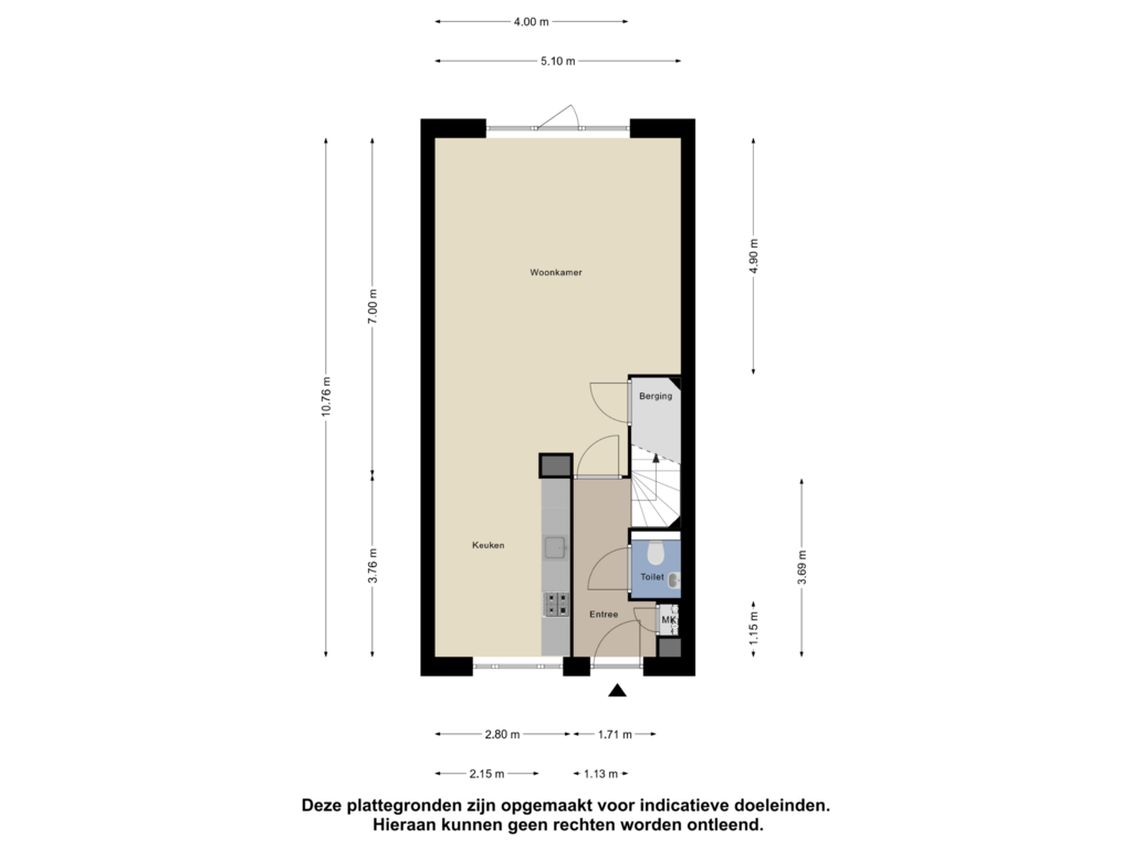 View floorplan of Begane Grond of Delftsewallen 21