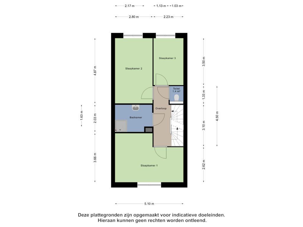 View floorplan of Eerste Verdieping of Delftsewallen 21