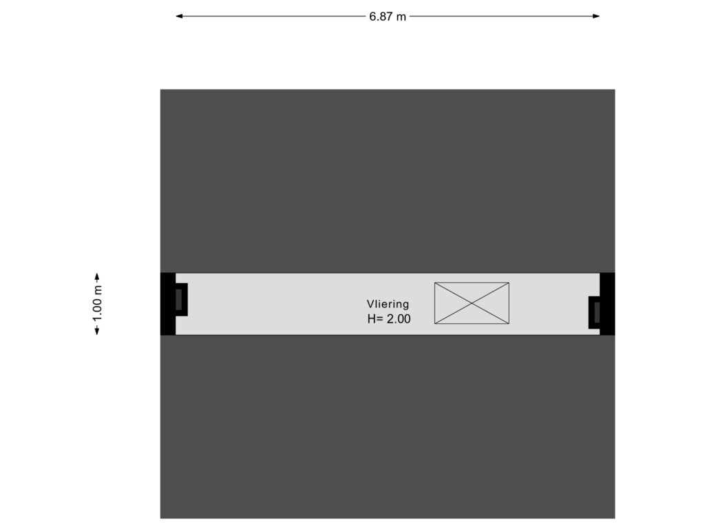 View floorplan of Vliering of Koninginneweg 20