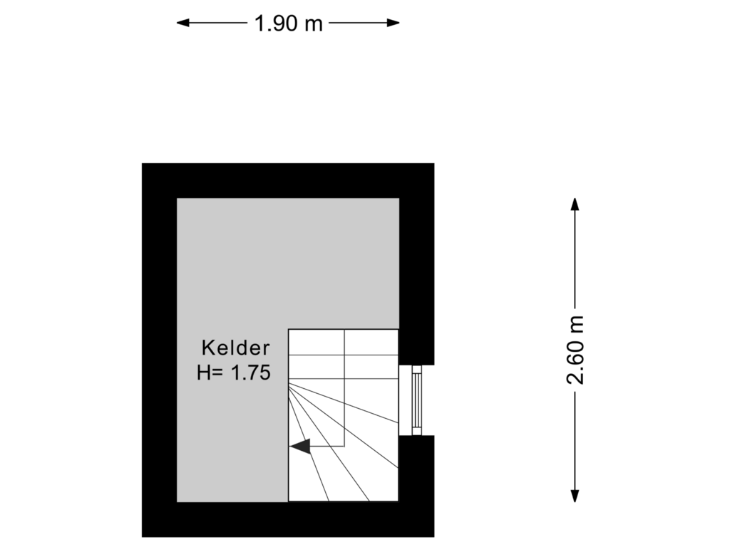 View floorplan of Kelder of Koninginneweg 20