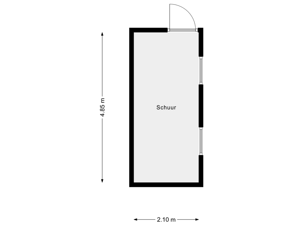 View floorplan of Berging of Koninginneweg 20