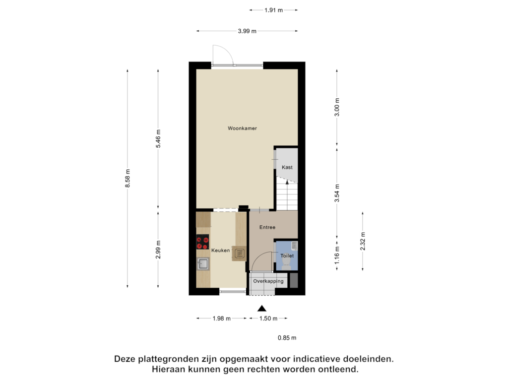 Bekijk plattegrond van Begane Grond van Schoutstraat 77