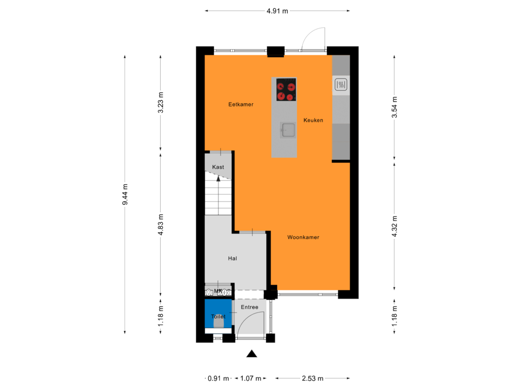 Bekijk plattegrond van Begane grond van Moldauplantsoen 3