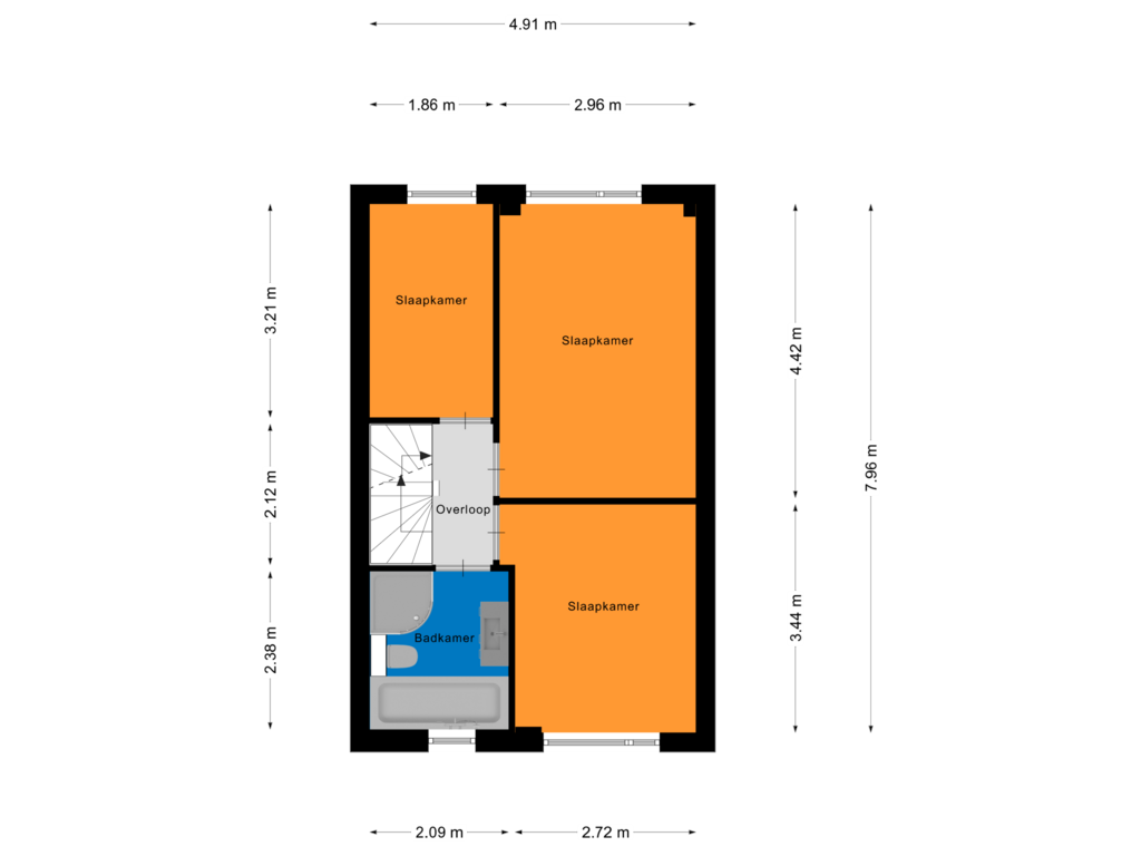 Bekijk plattegrond van Eerste verdieping van Moldauplantsoen 3