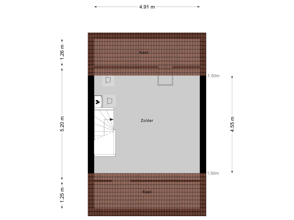 Bekijk plattegrond van Zolder van Moldauplantsoen 3