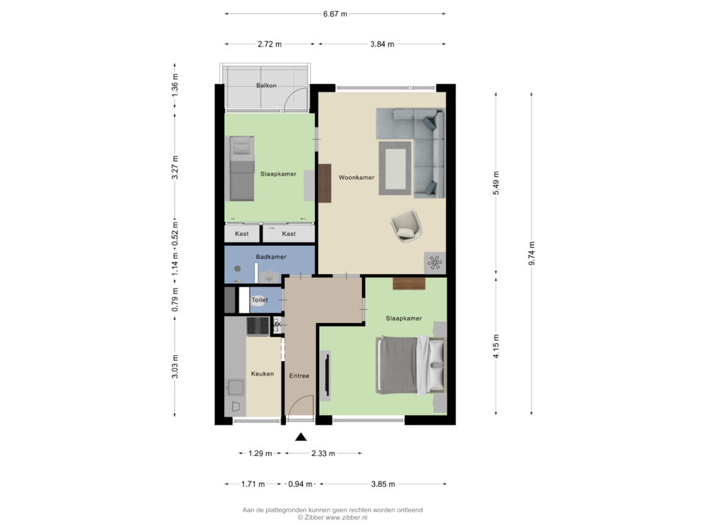 Bekijk plattegrond van Appartement van Pastoor van Akenstraat 64