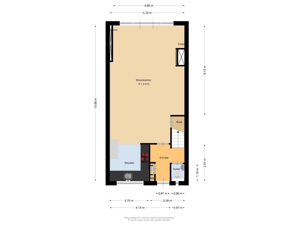 View floorplan of Begane grond of Mendeldreef 271