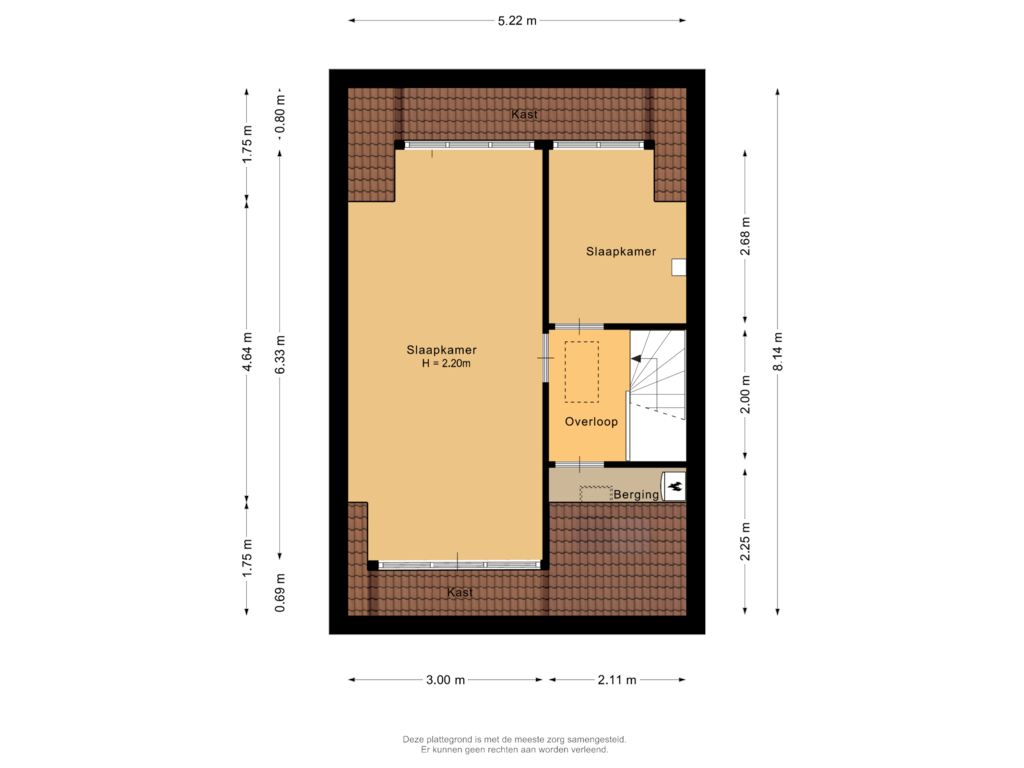 View floorplan of Tweede verdieping of Mendeldreef 271