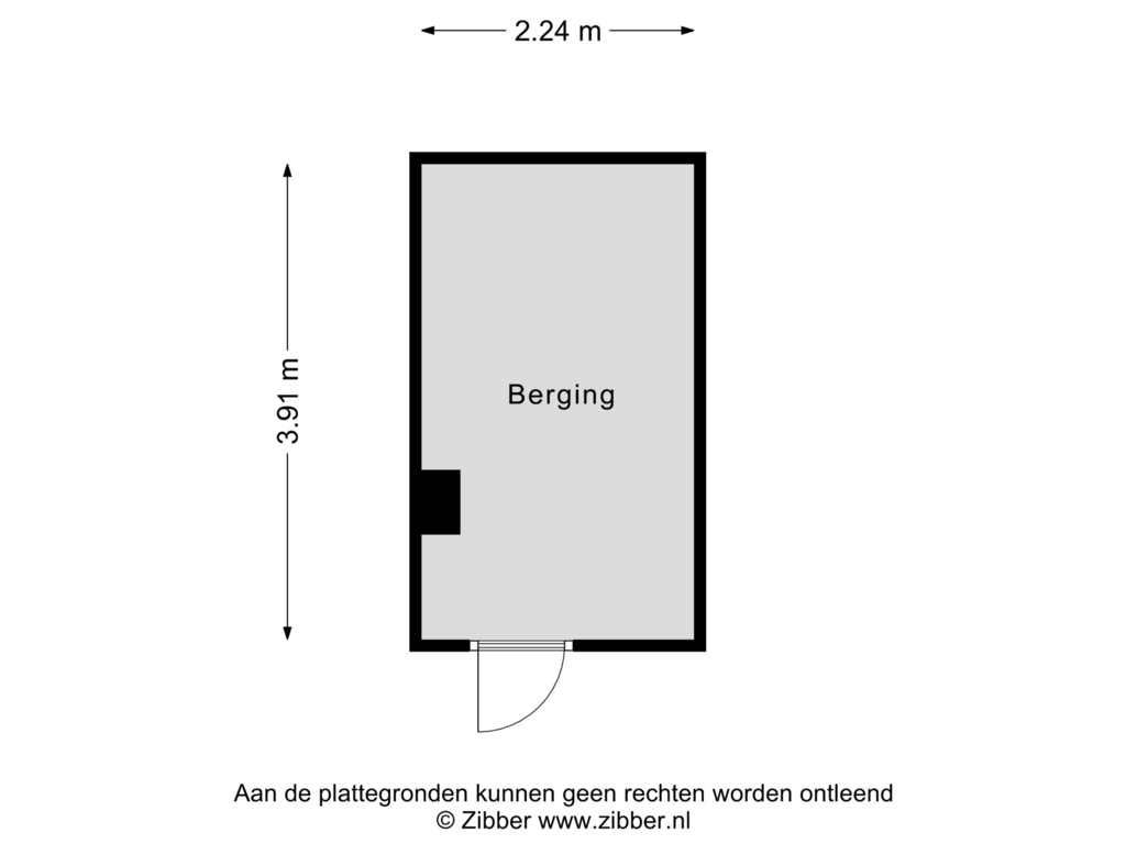 View floorplan of Berging of Wethouder De Roosplein 71