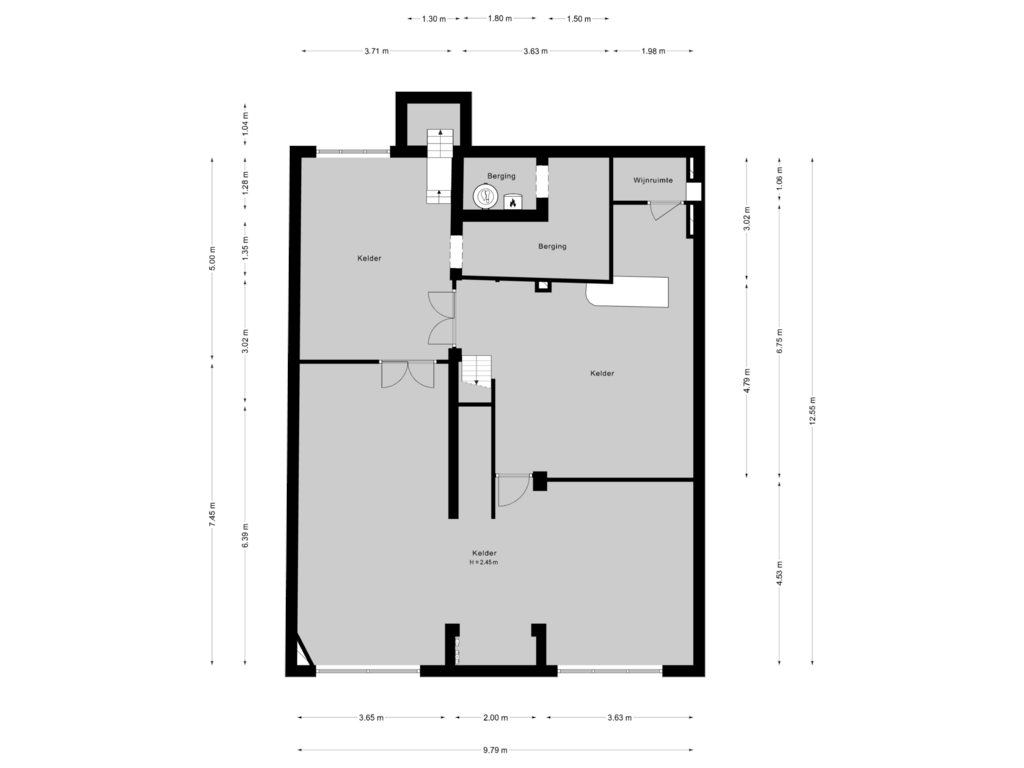 View floorplan of Kelder of Plaswijcklaan 43