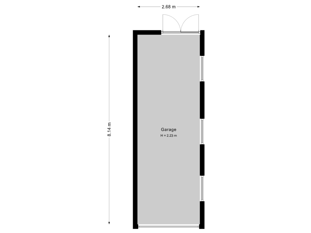 View floorplan of Garage of Plaswijcklaan 43