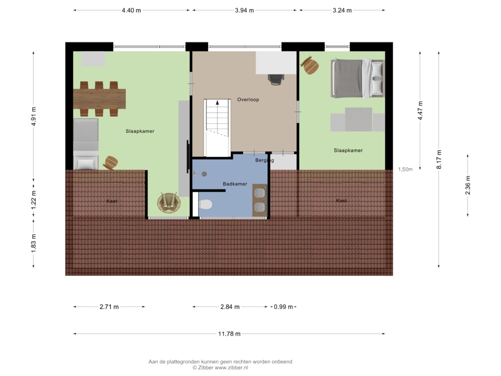 View floorplan of Tweede Verdieping of Breitnerhof 17